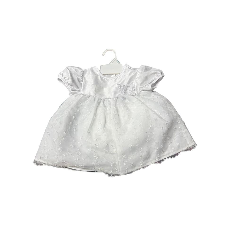 Vintage Y2K 6-9 M Girl’s Brooke Lindsay Floral Party Dress white New communion